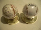 LOT 2 Erie PA 1987 Cardinals Baseballs w/Case: Orig TEAM Autographed + Logo Ball