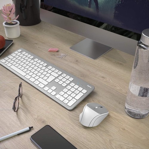 Hama Wireless Keyboard Mouse Set (QWERTZ Key Layout, Wireless Ergonomic Mouse, 2 - Photo 2/6
