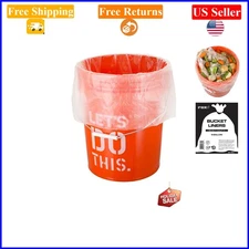 5 Gallon Bucket Liner Bags, Food Grade, BPA Free, Heavy Duty, 25 Rolls