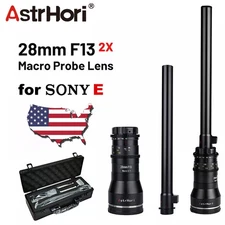 AstrHori 28mm F13 2X Macro Probe Full Frame Prime Lens for Sony E-mount Cameras