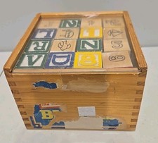 Schylling ABC Alphabet Pictures Wood Blocks Set Complete