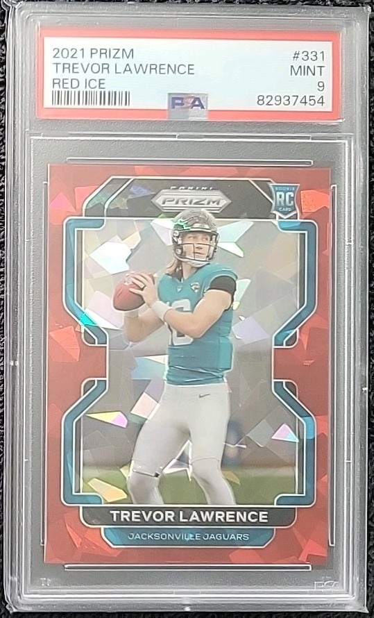 Trevor Lawrence 2021 Panini Prizm Red Ice Rookie RC #331 PSA 9 MINT