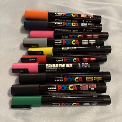 Uni POSCA Paint Pens Lot 10pcs