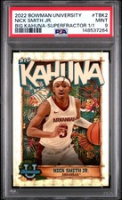 Marketplace image: 2022 BOWMAN CHROME UNIVERSITY THE BIG KAHUNA #TBK2 NICK SMITH JR. 1/1 PSA 9