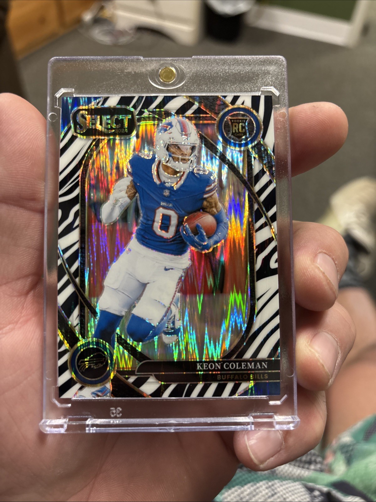 2024 Panini Select Club Level Keon Coleman #280 Zebra Shock Prizm (RC)