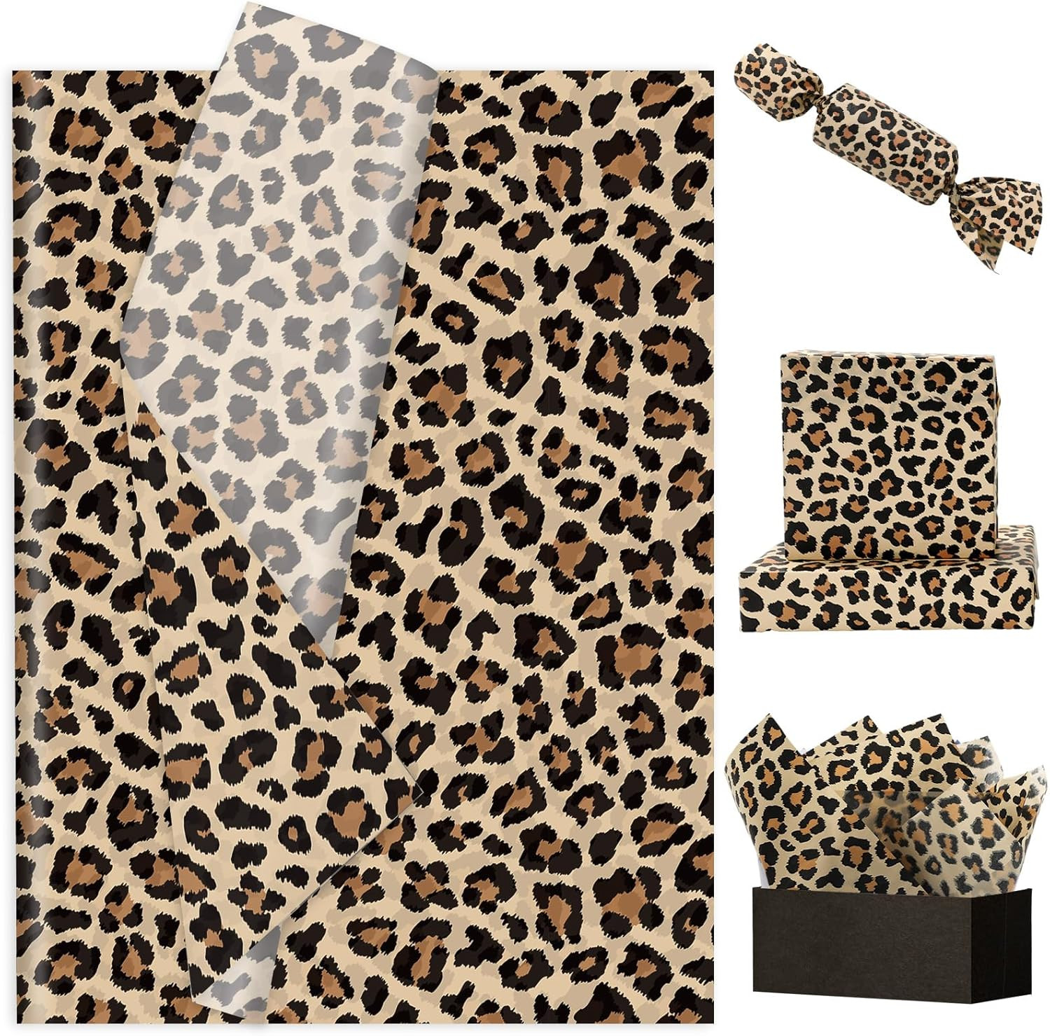 Gift Wrapping Paper Brown Safari Animal Che