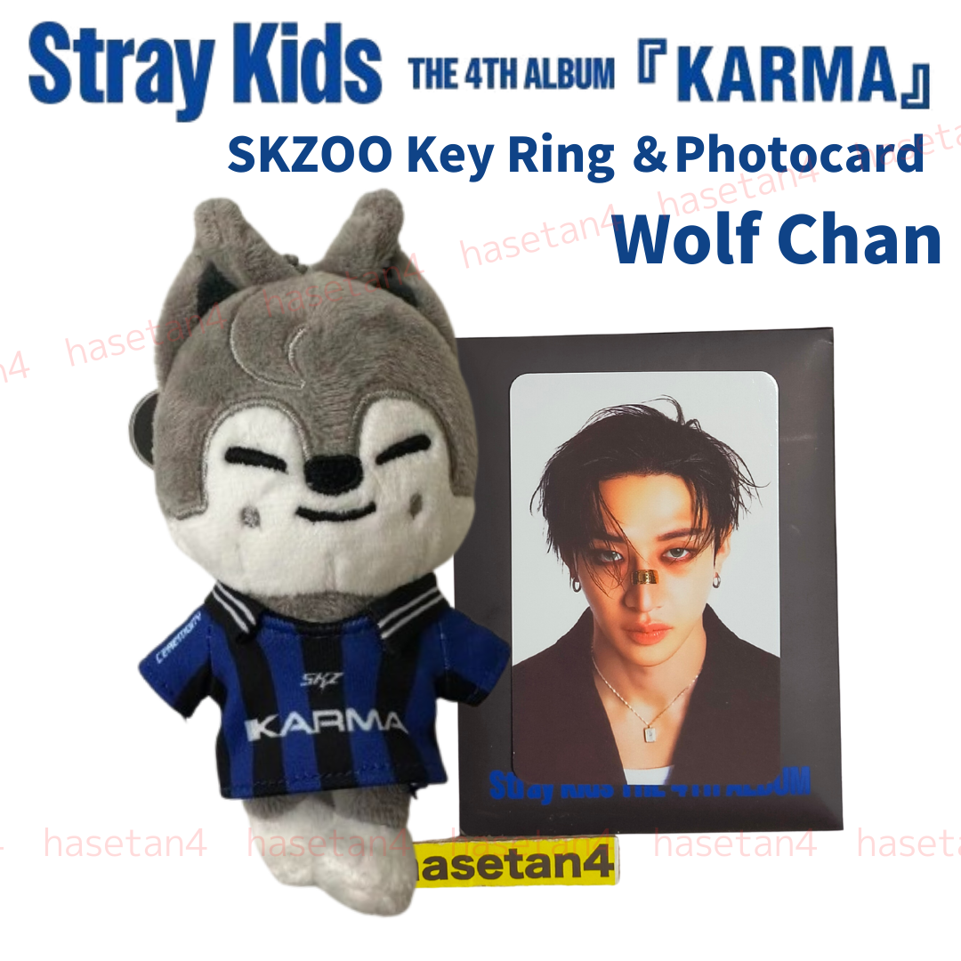STRAY KIDS KARMA ALBUM SKZOO ver. KEYRING Wolf Chan with