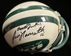 Joe Namath Autographed New York Jets Mini Helmet HOF JSA COA