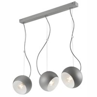 HäNgeleuchte Metall Kugel Schirm 3-Flammig In Silber Wohnzimmer Esstisch Lampe