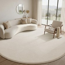Round Fluffy Rugs Large Shaggy Rug Bedroom Living Room Anti Slip Soft Carpet Mat