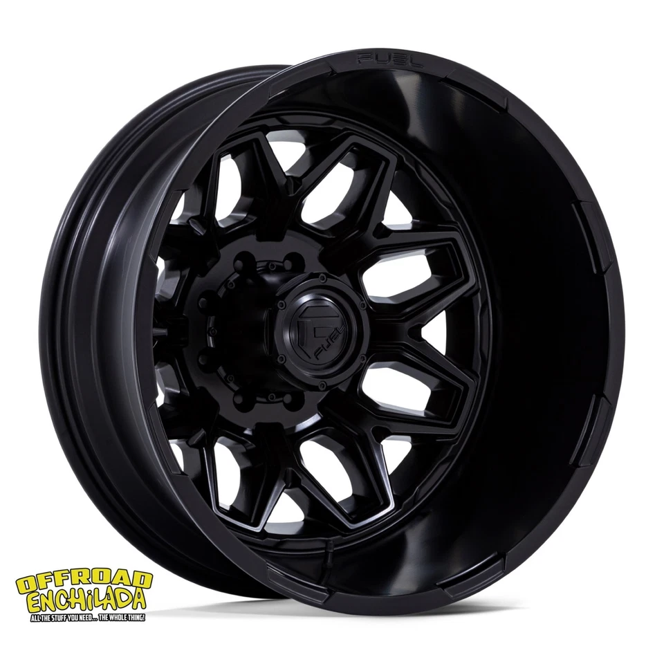 6/ 20x8.25" 8x200 Fuel Off-Road Flux Dually Wheels Ford F-350 Ram 3500 DRW Foto 4 de 4