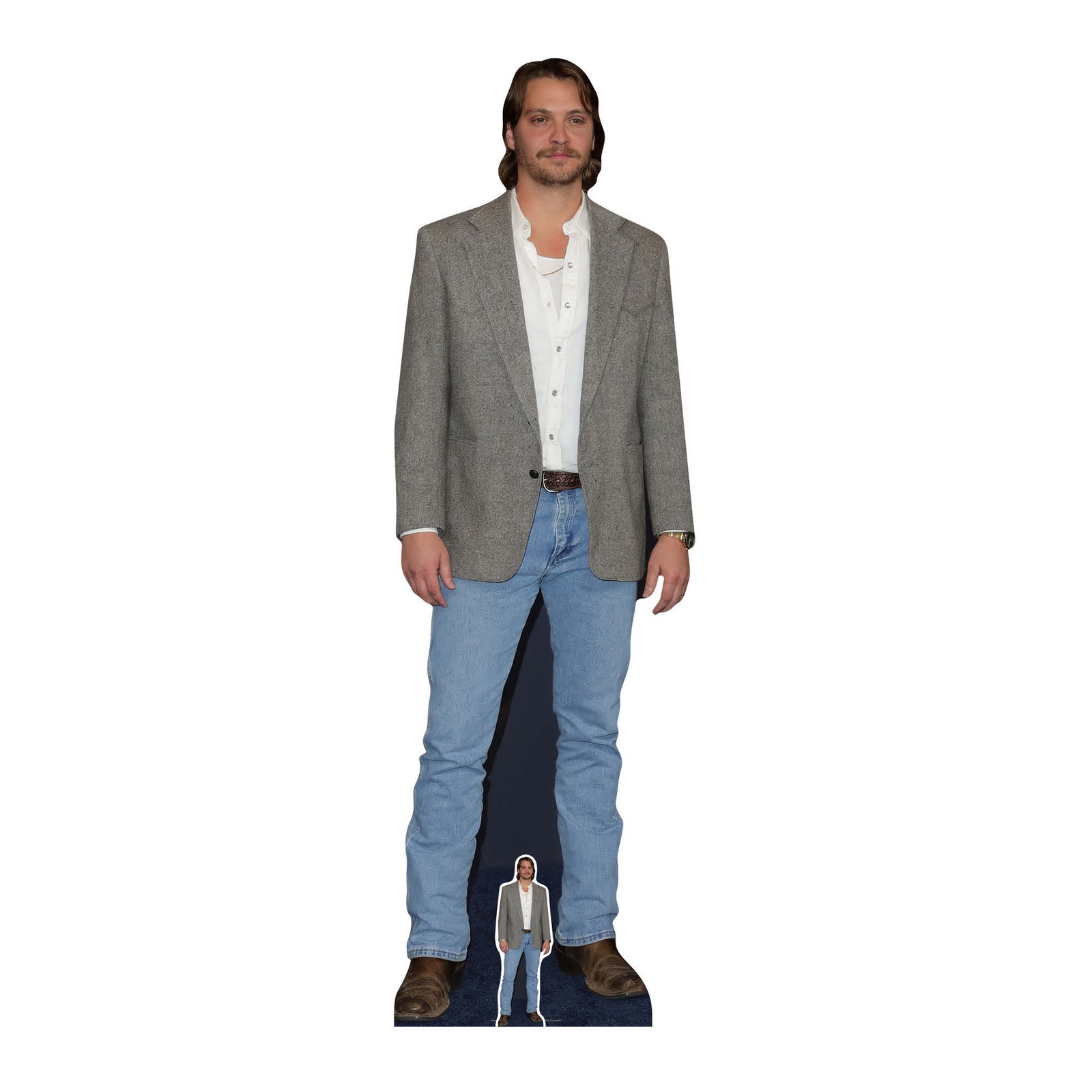 Luke Grimes Grey Suit Jacket Lifesize Cardboard Cutout with Free Mini Standee