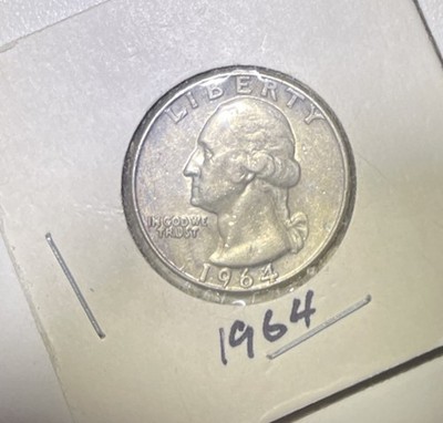 1964 “SILVER” Washington Quarter Dollar “NO MINT MARK” Extremely