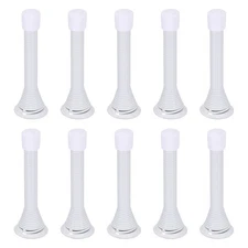 10 Pack Spring Door Stopper, 3" Door Stops with Rubber Tips(White)