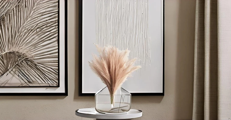 Versátil 6 piezas 35" imitación hierba pampeana - decoración ligera para hogar y bodas Foto 4 de 4