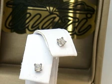 💥10k SOLID WHITE Gold! CERTIFIED 1/4CTTW CT REAL GENUINE Diamond Stud Earrings⚡