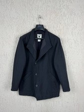 Plantation Issey Miyake 3-Button Assymetric Japanese Designer Black Blazer XS