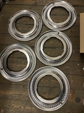 Set of Austin FX4 Taxi Cab Wheel Trims Aluminium x5 New 16"