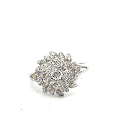9ct white gold diamond ring size N (sh24931b)