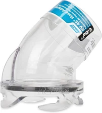 Camco Clear 45 Degree RV Sewer Hose Adapter Fitting | Features 4 Bayonet Prongs,