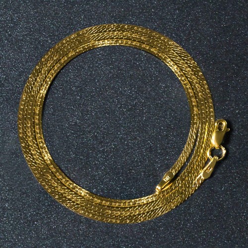 14k Yellow Gold Super Flex Herringbone Chain (1.50 mm) - Foto 5 di 10