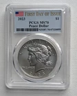 2023 Peace Dollar $1 PCGS MS 70 First Day Of Issue