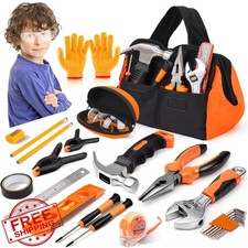 Kids Tool Set 27 Pcs Orange Tool Bag 6 Years Gift