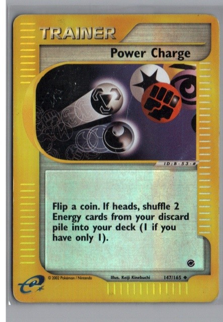 Power Charge 147/165 Uncommon Expedition Base Set Pokemon Reverse Holo MP