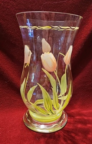Princess House Cottage Tulip Collection 10" Flower Vase No Box - Picture 1 of 4