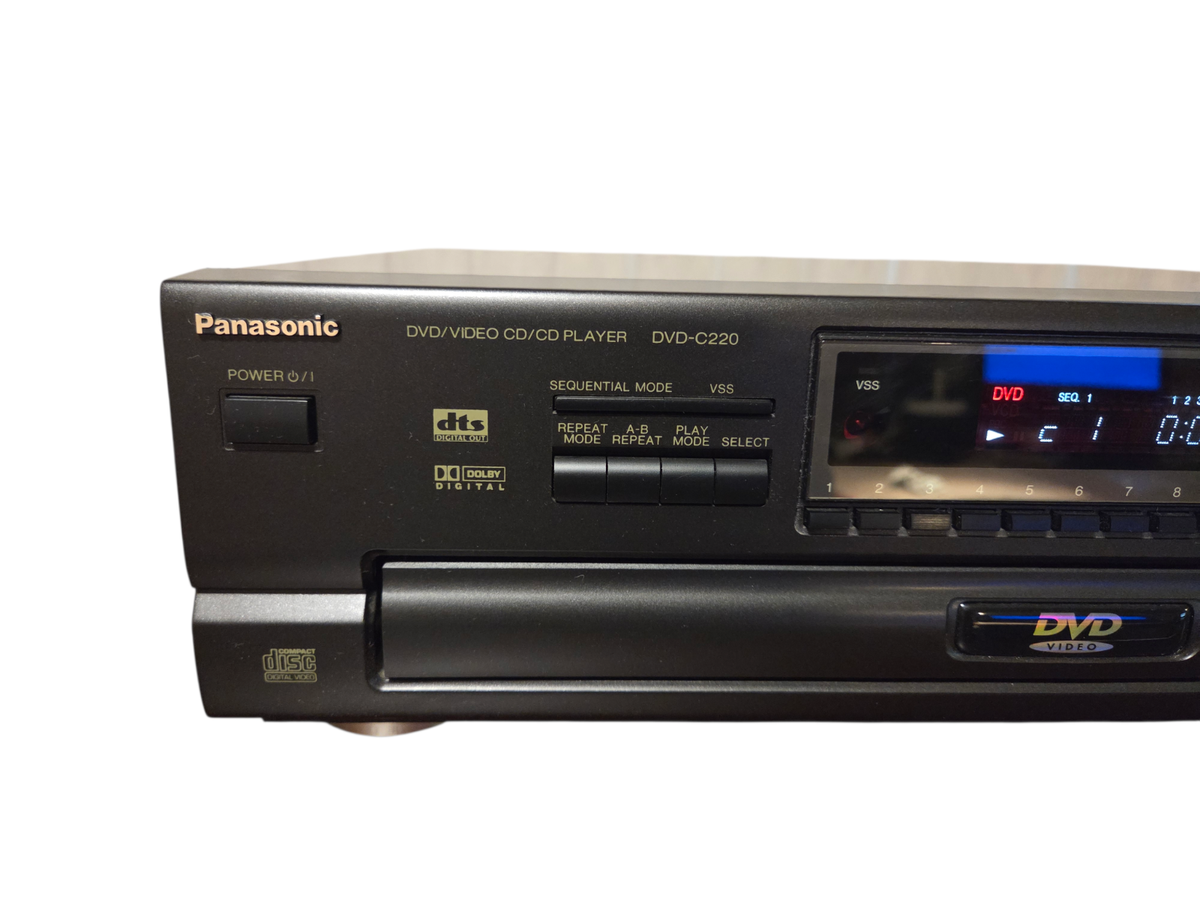 Panasonic DVD C220D 5-Disc DVD/CD Player Changer Remote AV Cables
