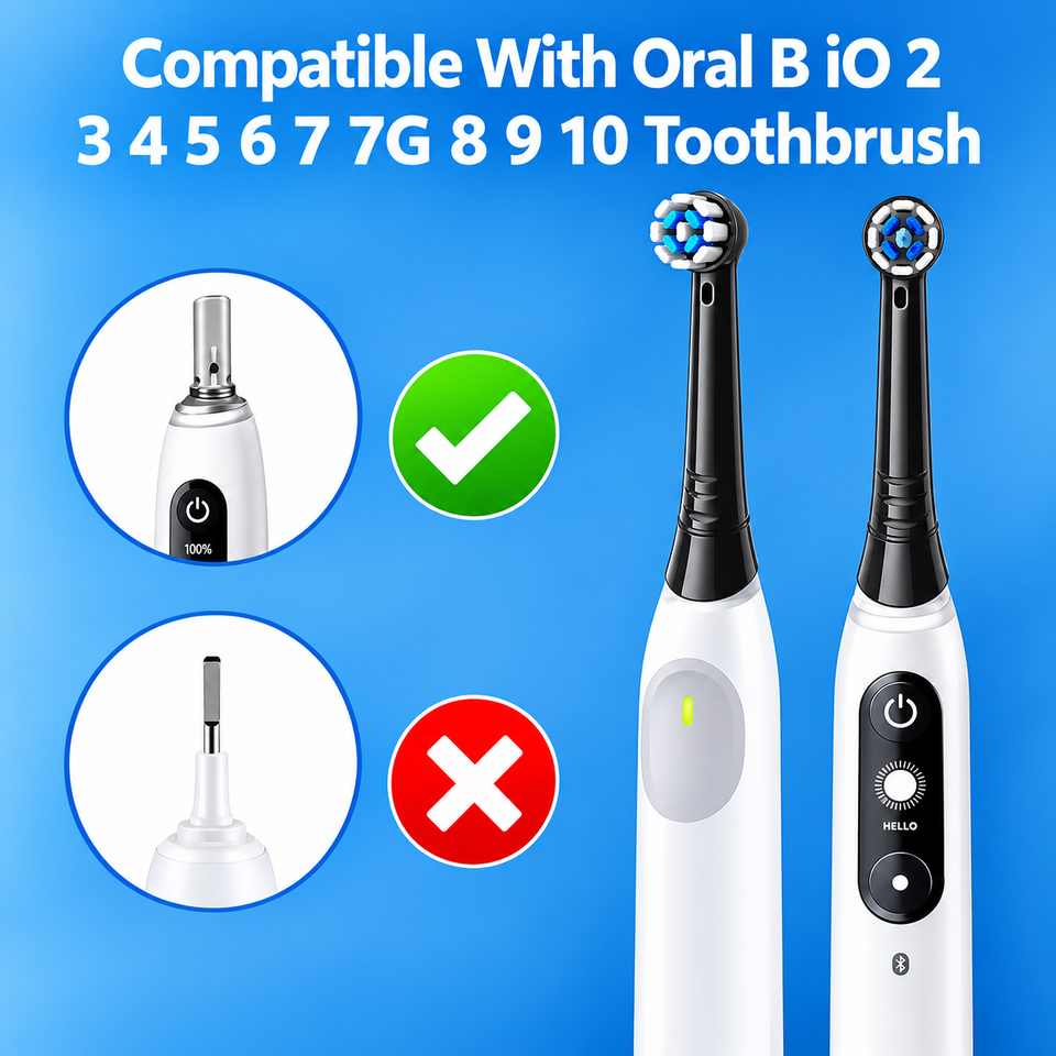 4x Oral-B iO Ultimate Clean Replacement Toothbrush Heads Black Electric ...