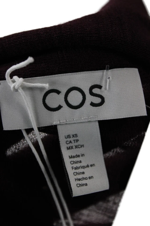 Polo básico manga larga cuello lana púrpura COS para mujer talla XS Foto 4 de 4