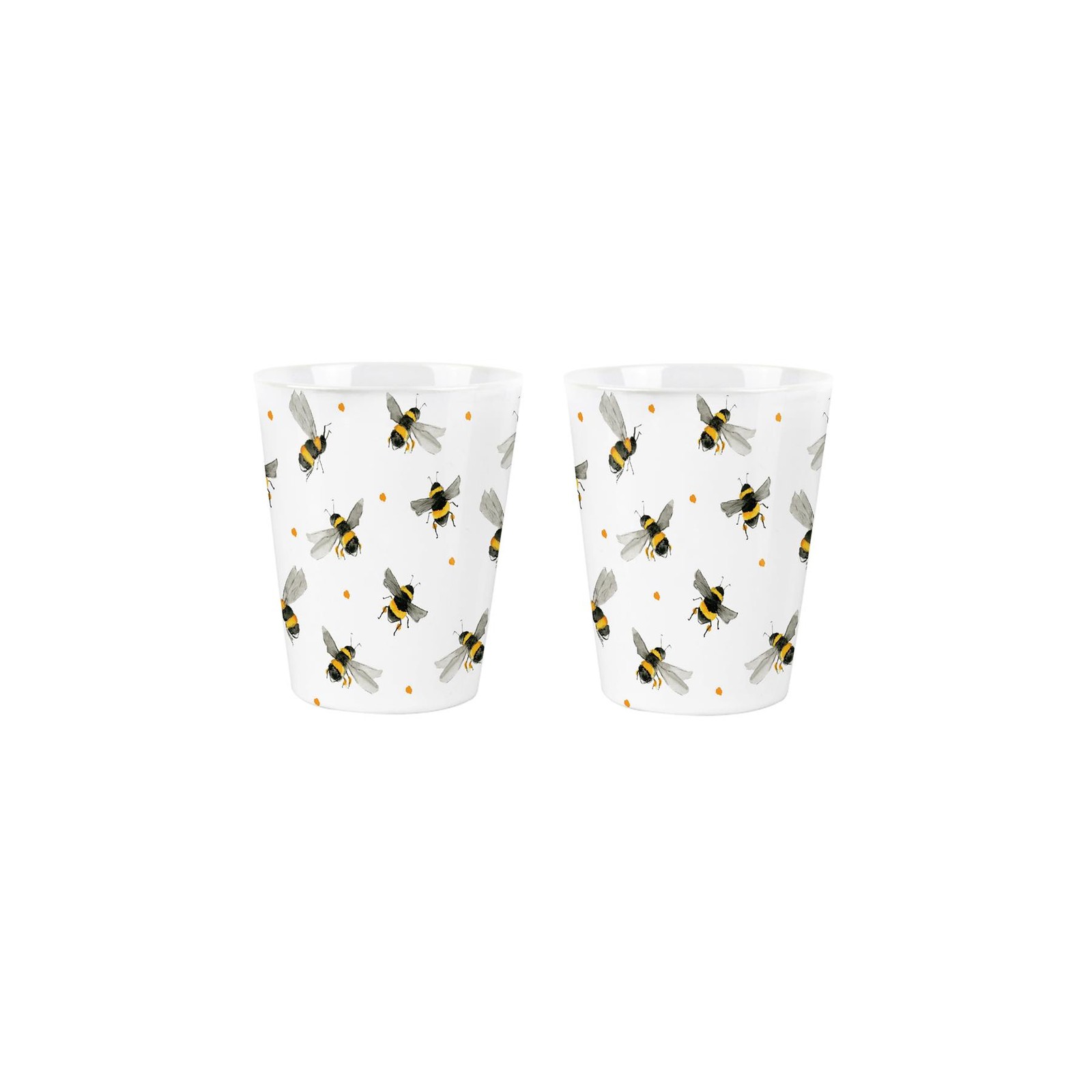 Scattered Bees Ceramic Egg Cups - Kitchen Gift Box Set of 2