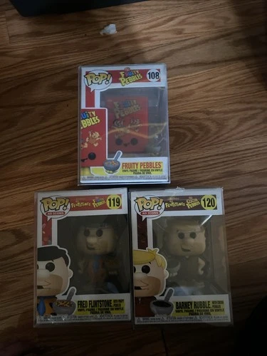 Funko Pop! The Flintstones Ad Icons Barney & Fred Cocoa Pebbles-Fruity Pebbles