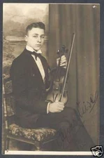 Real Photo Postcard Alfons Weise Opera Violinist w Original Signed Autograph