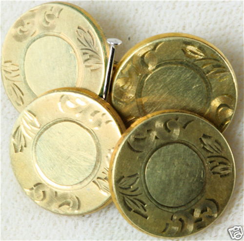 ANTIQUE ART DECO GOLD FILLED ETCHED CUFFLINKS - Picture 1 of 1