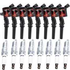 8Pack Ignition Coils DG508 +Spark Plug SP479 For Ford F150 4.6L 5.4L 6.8L Engine