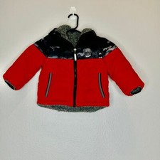 GERRY Reversible Kids Youth Zip Jacket 2T Red Black Insulated Snow Winter