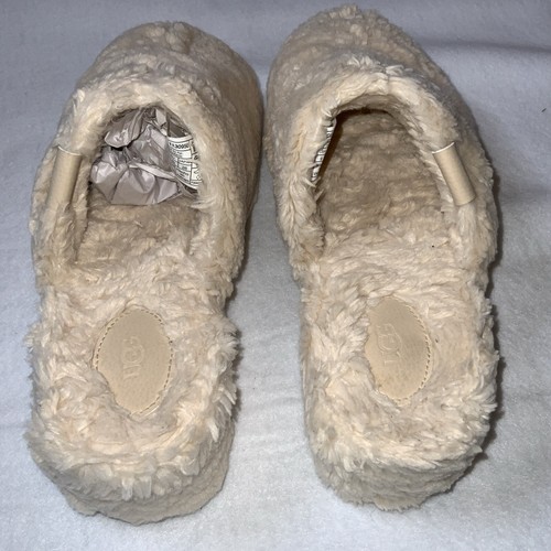 UGG Women’s Natural Plush Fuzz Sugar Clog Slippers Size 9 New Without Box - Picture 7 of 14