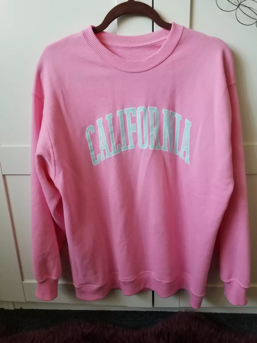 Hollister California Pink Sweatshirt Jumper Top Size S but Runs