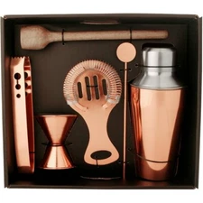 Better Homes & Gardens 6 pc Stainless Steel Copper Finnish Bar Set NEW!