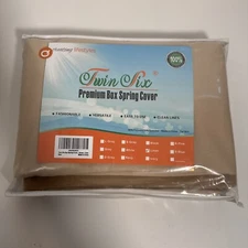 New Creating Lifestyles Linen Queen Box Spring Cover