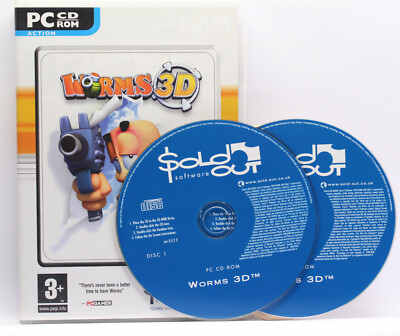 WORMS 3D PC GAME ENGLISH EDITION 2 CD MV1 78323 