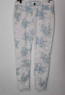 American Eagle Womens Blue White Floral Stretch Jegging Jeans 4