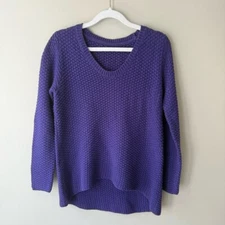 Source Unknown Purple V-Neck Sweater