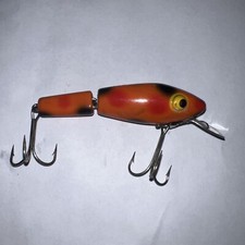 VTG HERTER'S B AND H MINNOW Jointed Orange/Blk/Red 3 1/2”Crankbait Fishing Lure