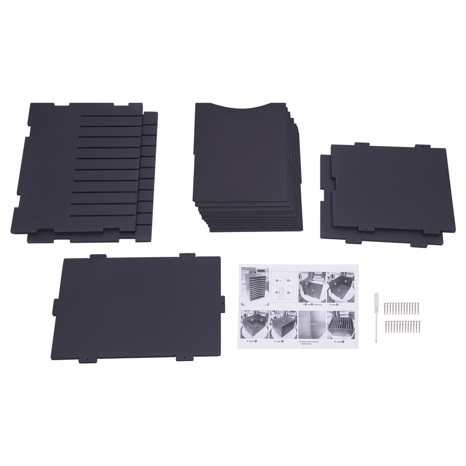 Vertical Desktop Sorter 11 Compartment Wooden Office Desk File Holder