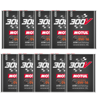 Motul 300V POWER 0W16 100% Synthetic Engine Oil 110855 2L 10 Pack