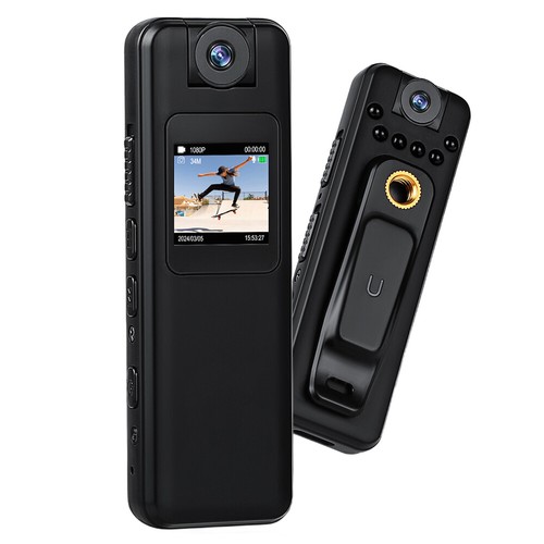 Videocámara 1080P Mini Cámara Cuerpo de Policía HD 180° Video DVR IR Cámara de Visión Nocturna - Imagen 5 de 16