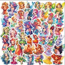 10pcs Cartoon Fairy  Stickers- Scrapbooking, Journaling, Crafting, DIY